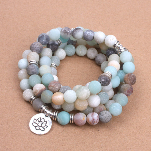 Aura Yoga OM Stone Mala Bracelet