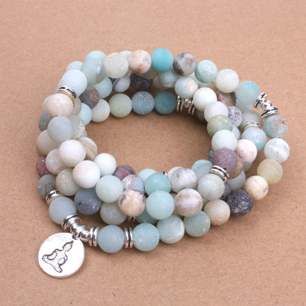 Aura Yoga OM Stone Mala Bracelet